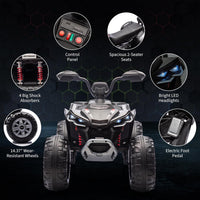 24V 2 Seater Electric ATV, Four-Wheeled Dirt Quad Car