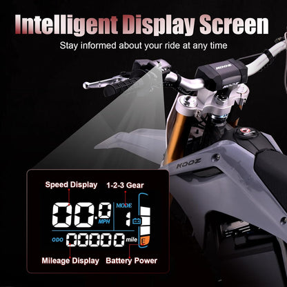 HP131E-L 72V 8000W Electric Dirt Bike Motorcycle for Adults, Grey