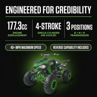 Adult Size ATV with Standard Manual Clutch and Big Tires with Reverse — Results & Stats