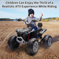 24V 2 Seater Electric ATV, Four-Wheeled Dirt Quad Car