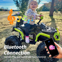 24V Kids ATV 4 Wheeler, Electric ATV Four Wheeler for Big Kids 3-8
