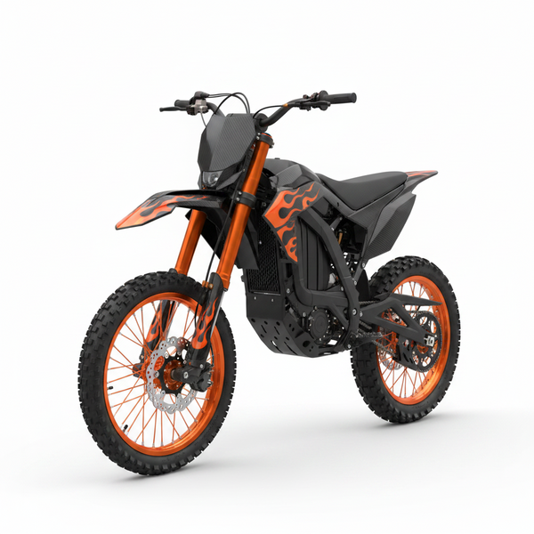 RM7 Electric Dirt Bike for Teens & Adults, 48V 22.5Ah, 37MPH & 45-Mile Electric Motorcycle, 2200W Ebike, 14"/12" Off-Road Tire E-Bike, Dual Hydraulic Brakes, Full Suspension, Fit Age 13+
